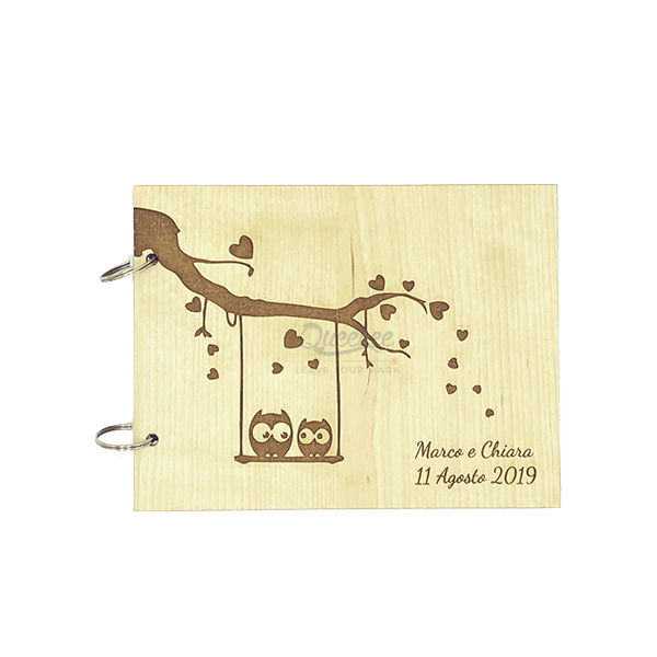 Guestbook in legno personalizzato idee matrimonio libro ospiti