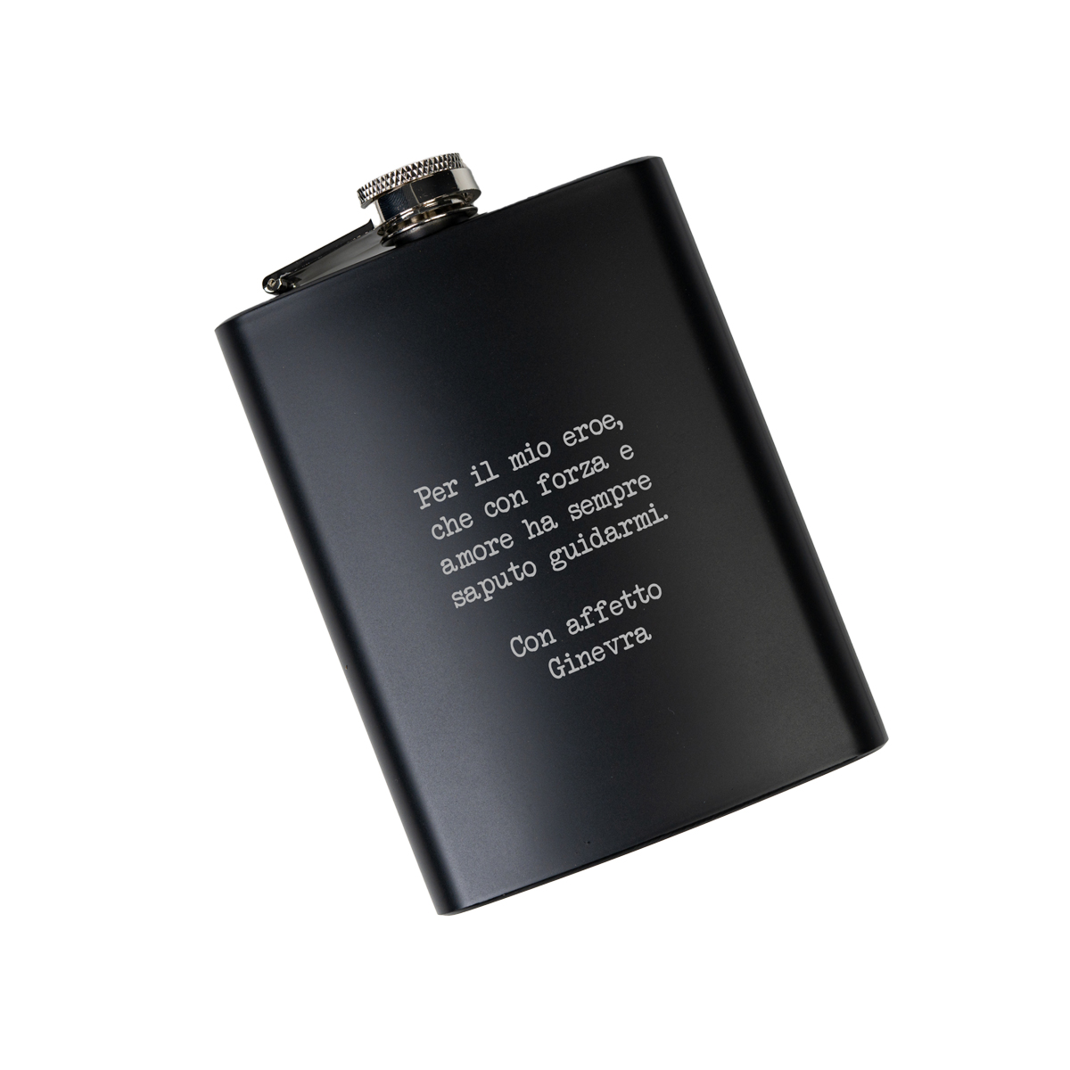 fiaschetta nera personalizzabile