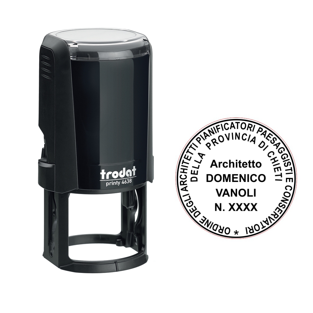 Trodat Printy 4638 - 38 mm - Timbro per Architetti