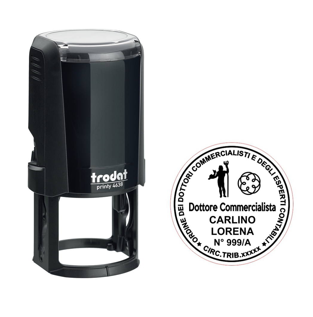 Trodat Printy 4638 - 38 mm - Timbro per commercialisti