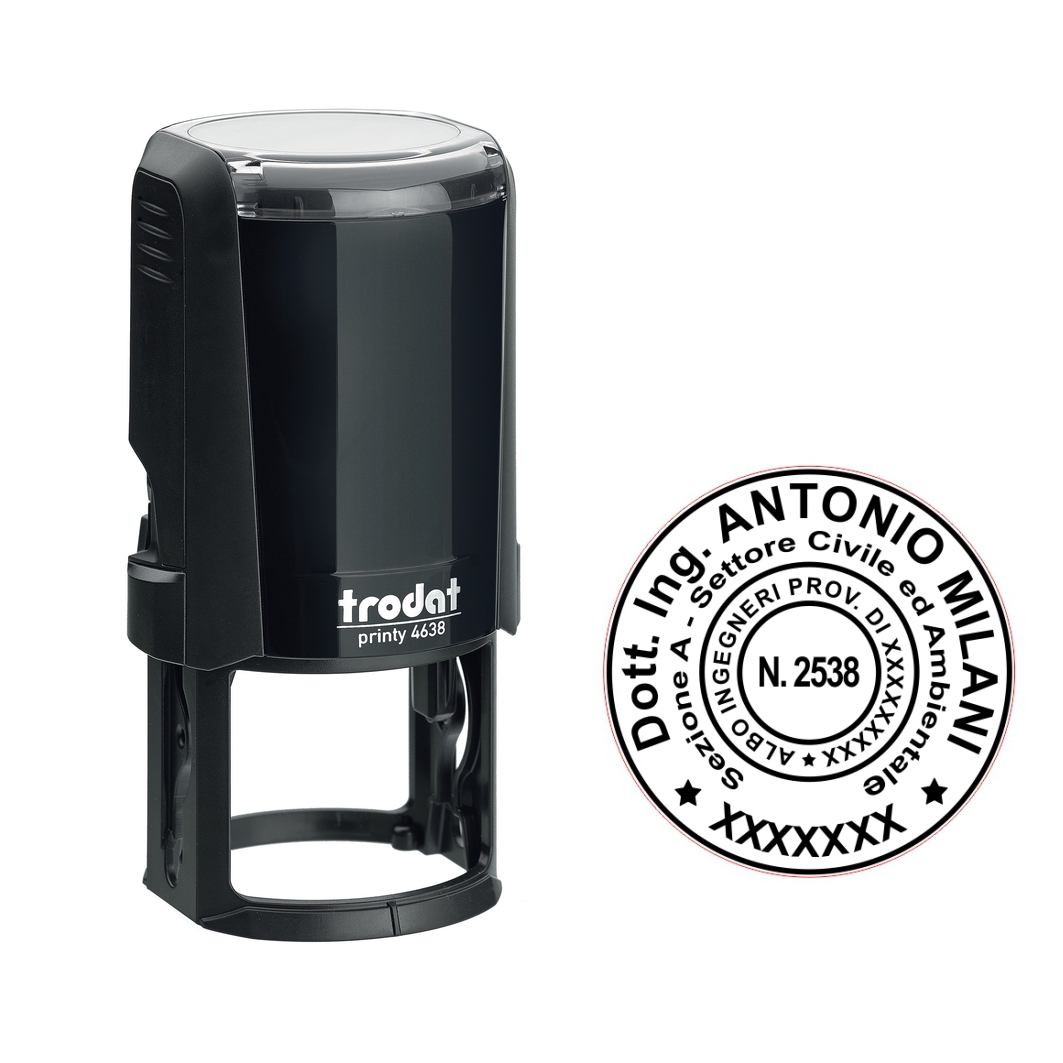 Trodat Printy 4638 - 38 mm - Timbro per Ingegneri