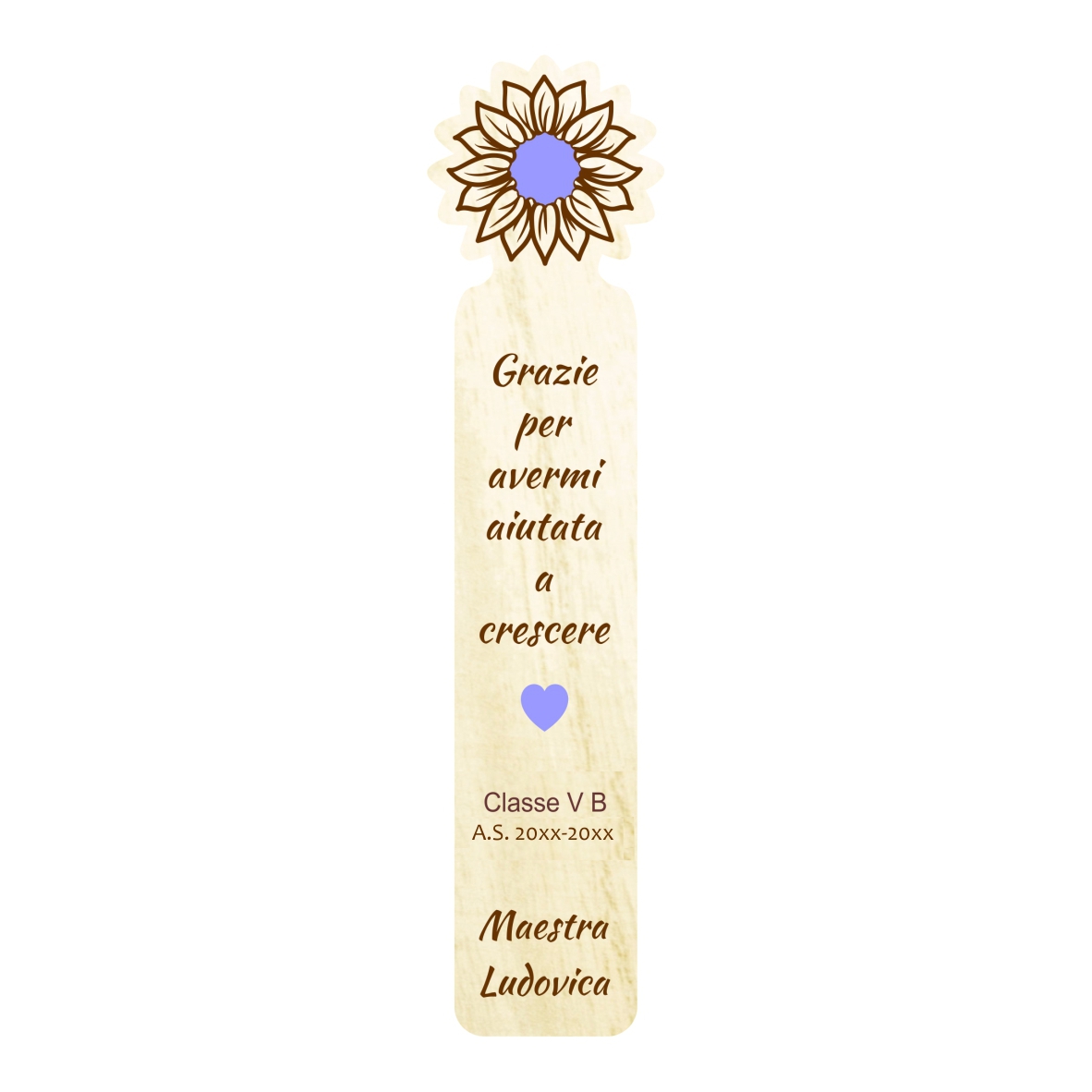 Segnalibro per maestre - Glicine lilla