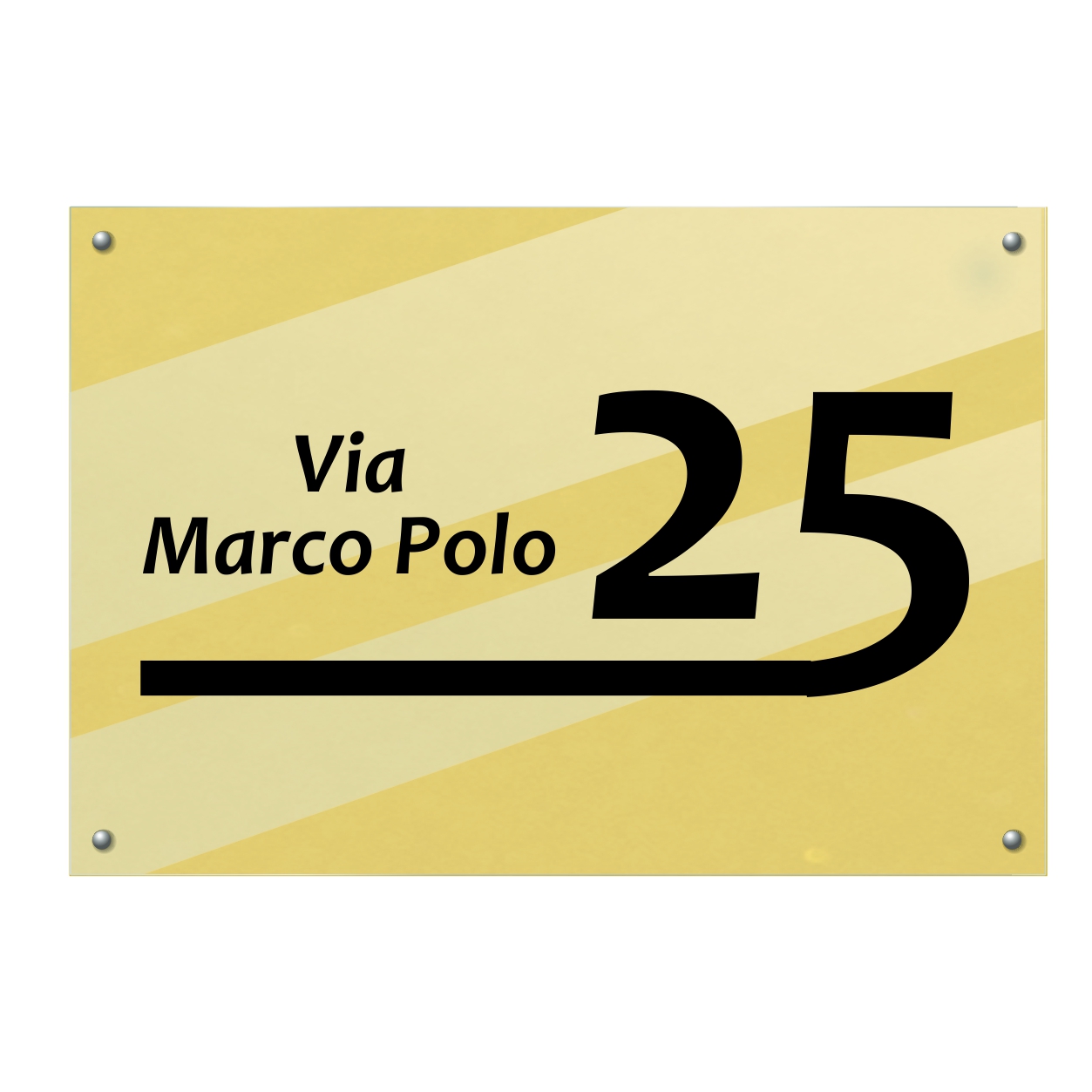 Targa oro per numero civico personalizzata