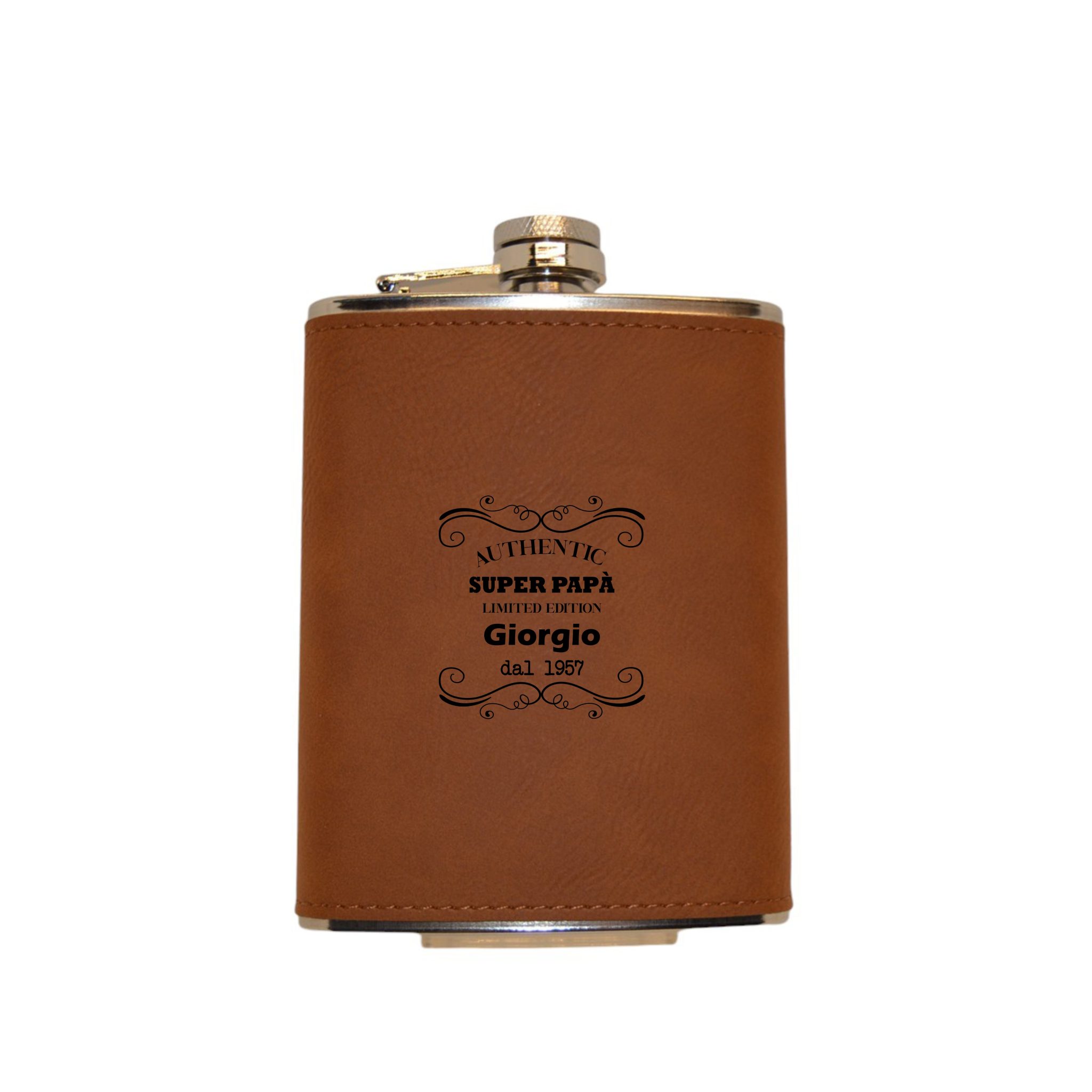 Fiaschetta inox personalizzabile con incisione laser