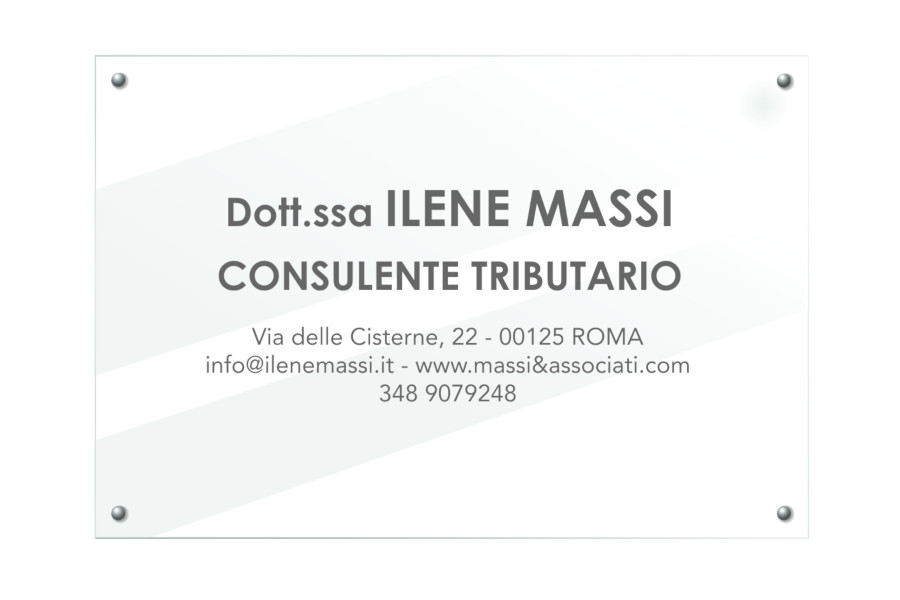 targhetta per studio da esterno personalizzata