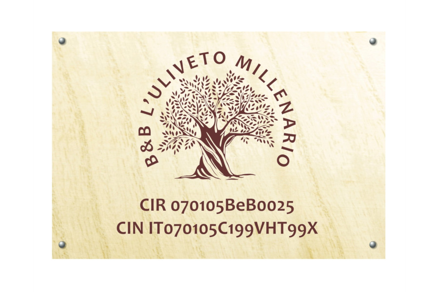 targhe CIN personalizate B&B