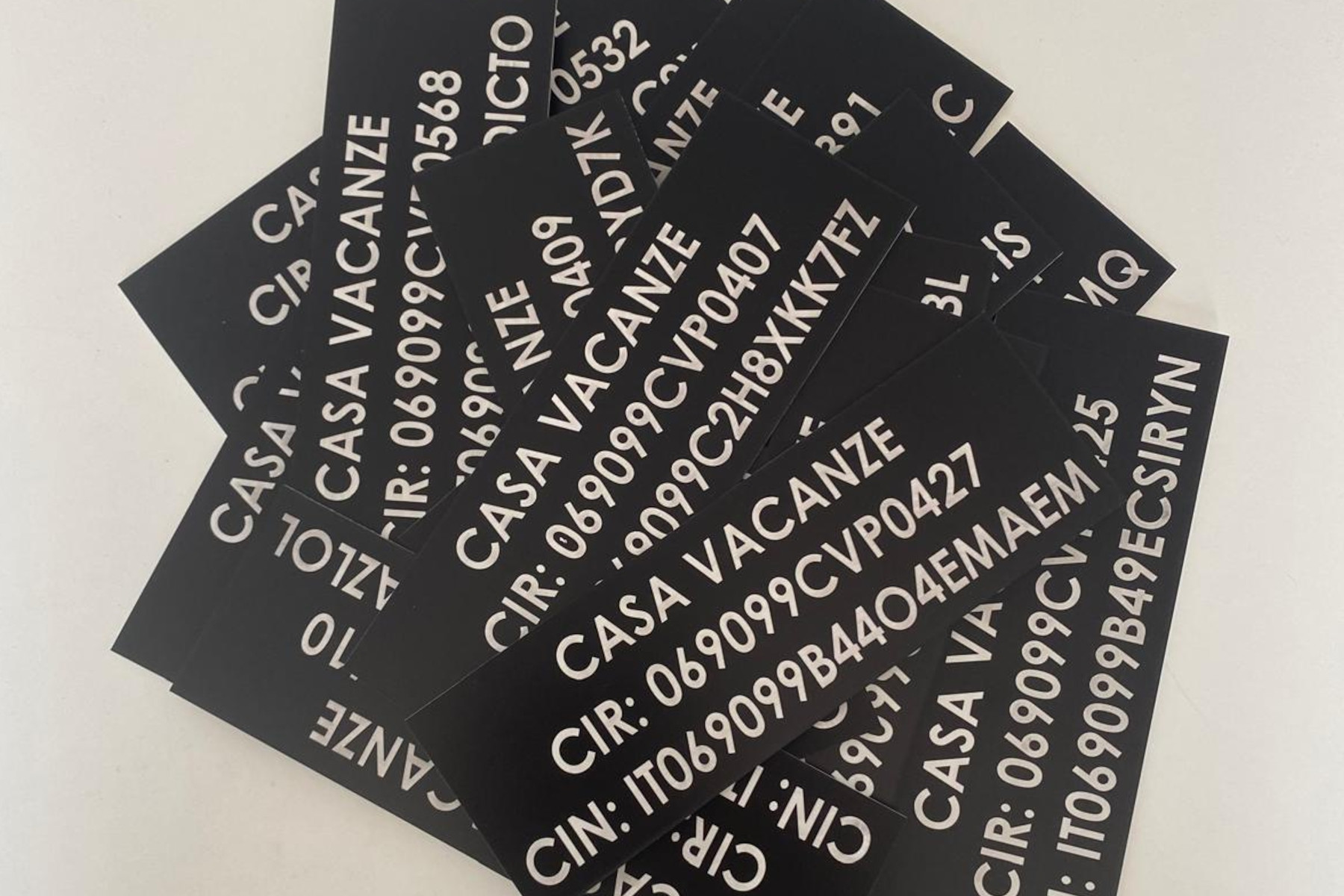 targhe CIN personalizzate