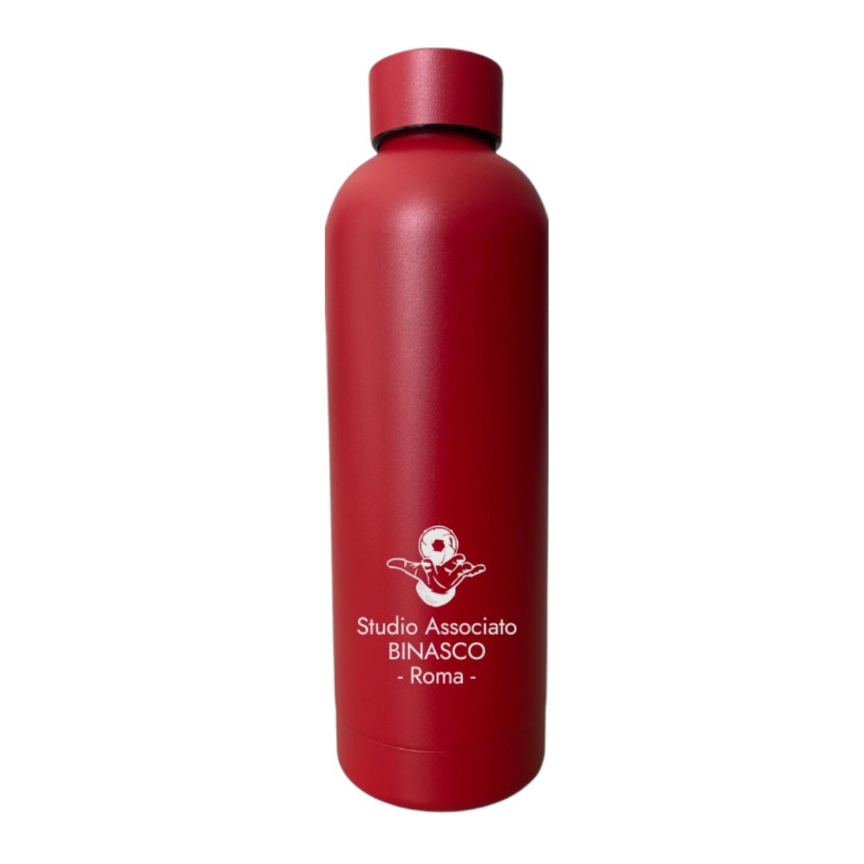 borraccia accaio inox con incisione personalizzata laser - rossa