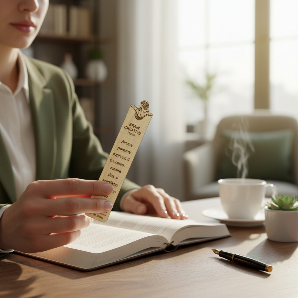 segnalibro in legno personalizzato - gadget aziendale