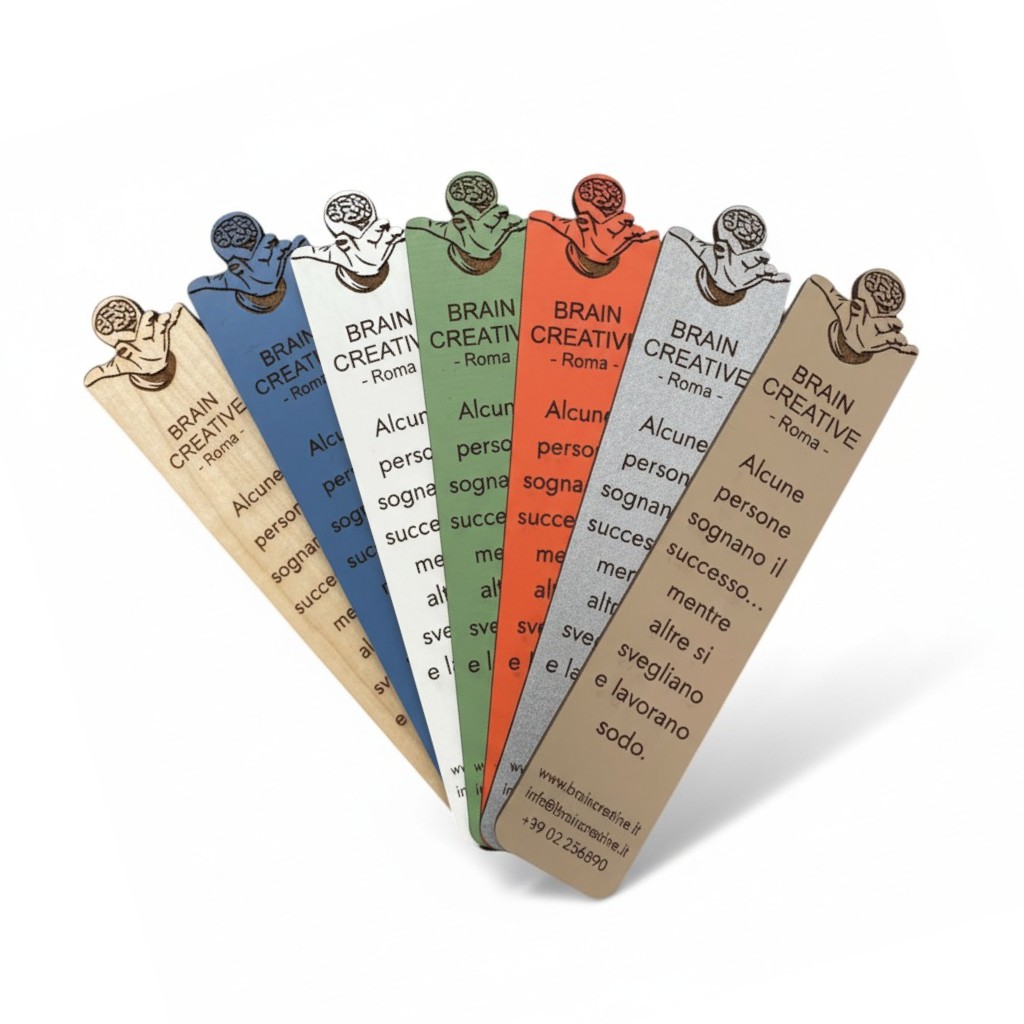 segnalibro in legno personalizzato - gadget aziendale