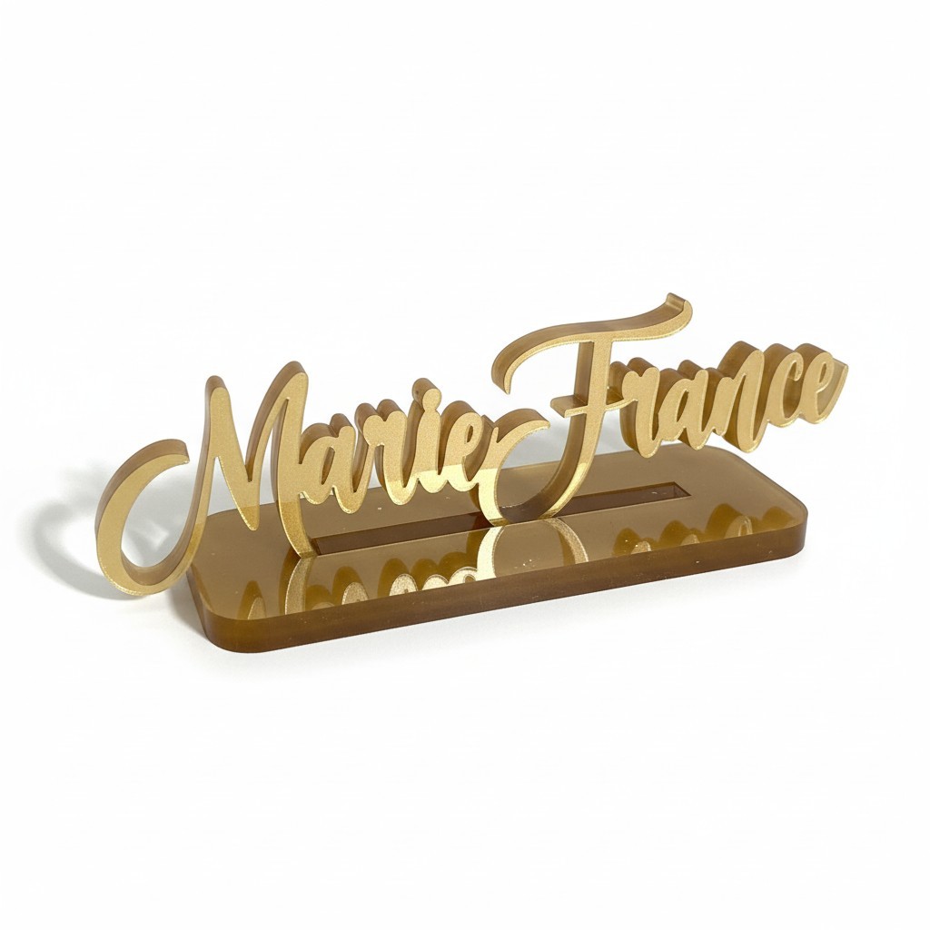 segnaposto con base personalizzato con nome invitato