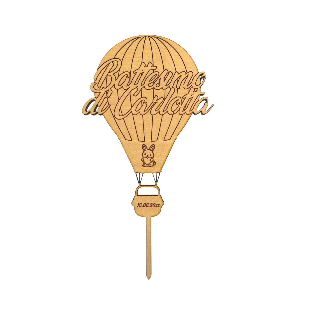cake topper personalizzato per torta battesimo