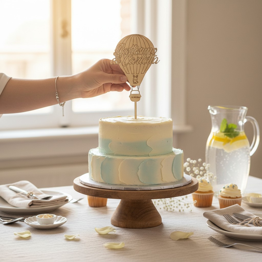 cake topper personalizzato per torta battesimo